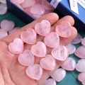 10/20/30PCS Rose Quartz Heart Natural Crystal Polished Stones Healing Stone Gravel Specimen Valentine  For Women. 