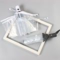 Foldable transparent umbrella fully automatic transparent three-fold sunny umbrella student simple sunny umbrella supplies. 
