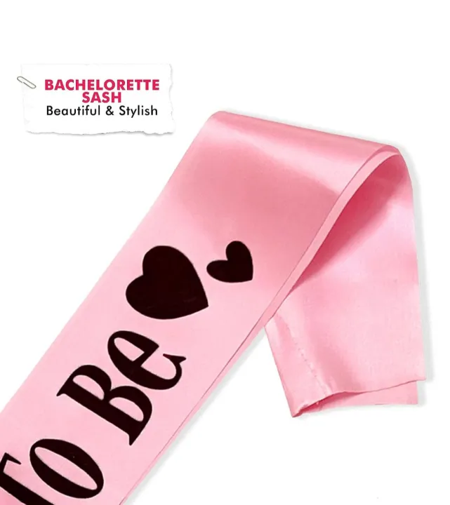%C2%A0Bride%20to%20Be%20Satin%20Sash%20Bachelorette%20Party%20Bridal%20Shower%20Wedding%20Decorative%20Signs%20Accessories%20(Pink)%20-%20Image%202