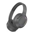 P2963 Wireless Headphones with 3D Cotton Ear Muffs, Built-in Mic, RGB Lights, TF Card and Aux Cable Support. 