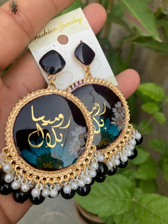 Resin customize jhumkas Resin jewelry Resin art handmade product