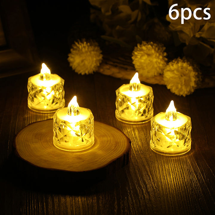 Crystal LED Flameless Candle Light – Battery Operated Tealight for Wedding, Party, Christmas, Halloween Decor