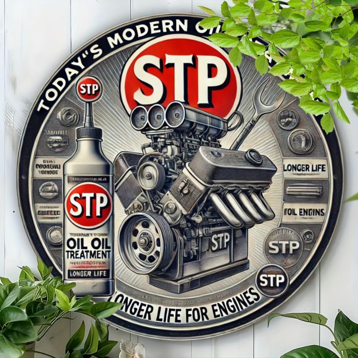 8x8 Inch Round Vintage Gas Station & Car Repair Metal Wall Sign "Today ...