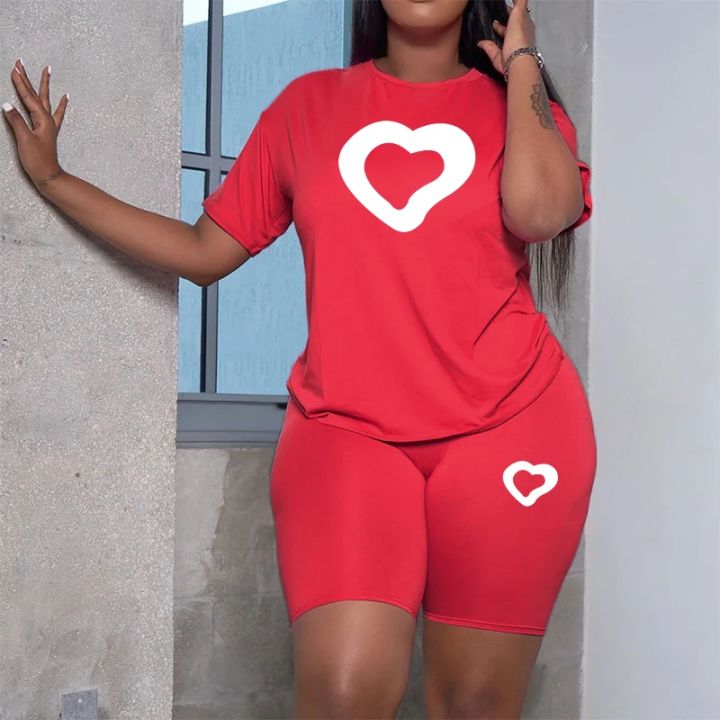 2026%20Summer%20Hot%20Sale%20Women's%20Tracksuit%20O-Neck%20T-shirts%20Tight%20Shorts%20Urban%20Fashion%20Ladies%20Home%20Outdoor%20Casual%20Oufits%20-%20Image%205