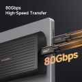 Hagibis 80Gbps M.2 NVMe SSD Enclosure Compatible with Thunderbolt 5/4/3/USB4 External SSD Up to 8TB for 2230/2242/2260/2280 SSDs. 