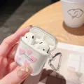 Pink Love Ring For Airpods Pro 2nd Earphone Case For Apple 1/2/3 Soft Matte TPU Earphone Case for Women And Girl With Keychain. 