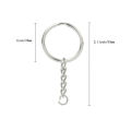 10/30/50pcs Open Metals Key Ring with Chain and Jump Rings Silver Color Metal Parts with Open Ring and Connector DIY Jewelry.
