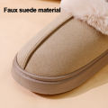 Thickened Warm Plush Snow Boots Women Winter 2025 Fluffy Faux Fur Cotton Shoes Woman Thick Sole Non Slip Comfort House Slippers.
