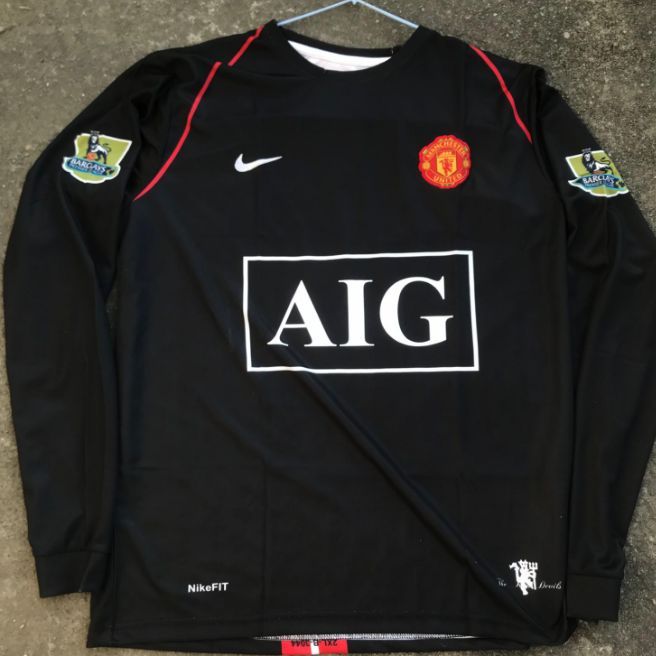 Long Sleeve Man Utd Aig Jersey Manchester United Jersey Mens