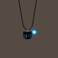 Cute Cartoon Big Eye Cat Luminous Bracelets Glow In The Dark Fluorescence Pendant Bracelet For Women Couple Friendship Jewelry.