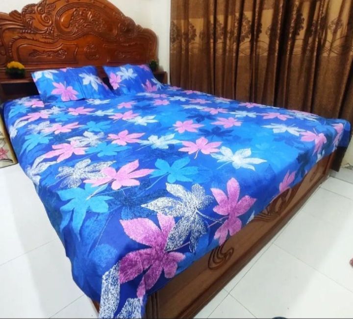 Double King-Size Bedspread in Various Printed Colors (7'x8') Suti Fabric