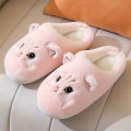 2025 New Winter Plush Slippers - Cat Pattern Couple House Shoes, Cozy Furry Indoor Slides for Women & Men, Non-Slip Home Booties.