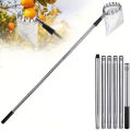 Stainless Steel Splicing Rod Fruit Picker 1.6/2.4/3.2/4M Telescopic Pole High Tree Orchard Picking Tool For Farm Garden Supplies. 