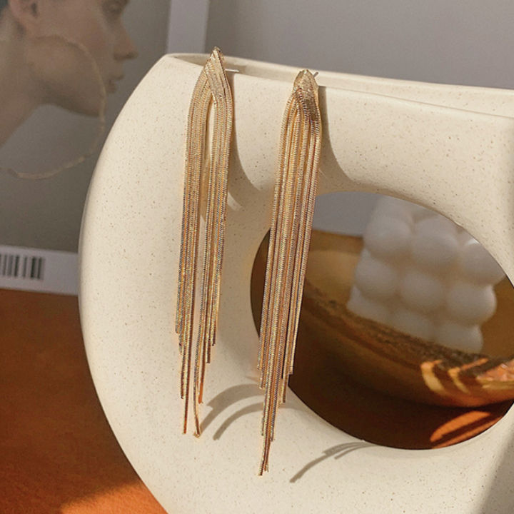 Chain%20Tassel%20Long%20Earrings%20for%20Women%20Light%20Luxury%20Premium%20Dangle%20Earrings%20Exaggerated%20Fashion%20Design%20Statement%20%20Jewelry%20-%20Image%202