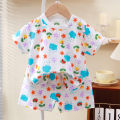 New Summer Children Clothes Pajama Set Soft Solid Color Comfortable Clothing Kids Girls Boys Pajamas Sleepwear. 