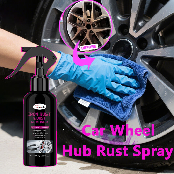 Car Wheel Rim Cleaner Spray Powerful Rust Remover for Alloy Rims ...