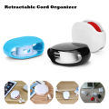 Office Home Pocket Automatic Cable Winder/Retractable Cord Organizer For USB Cable Earphone Cable Data Charging Cable Other Cord. 