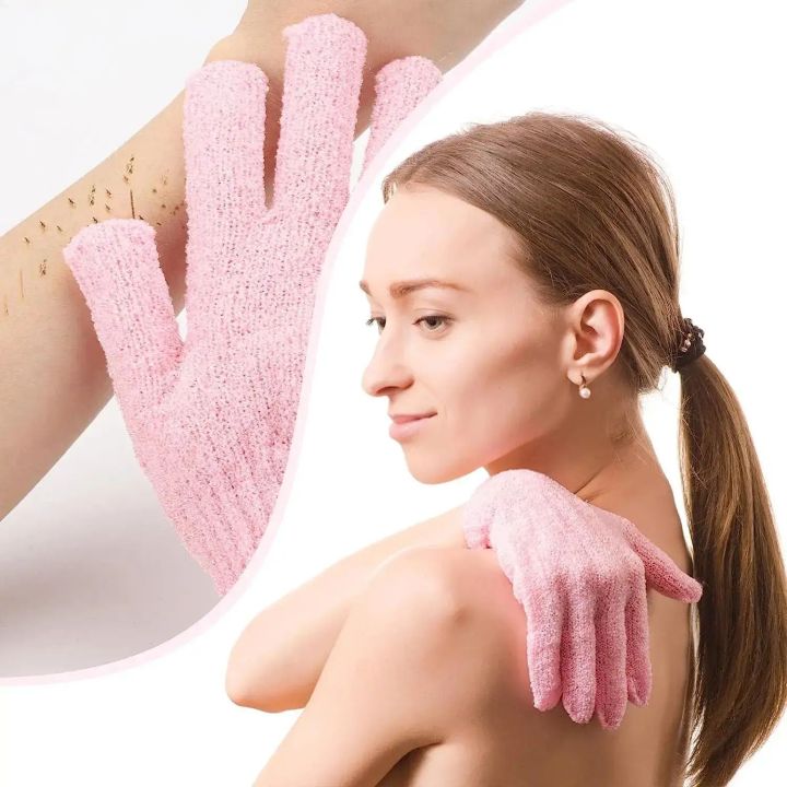 2pic%20Bath%20gloves%20for%20peeling%20Exfolianting%20and%20shower%20scrub%20gloves%20-%20Image%203