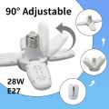 E27 Fan Shape LED Bulb AC85-265V 28W Foldable Led Light Bulb Lampada For Home Living Room Warehouse Garage Ceiling Light. 