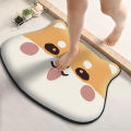 Thickened special-shaped bathroom absorbent floor mat flannel toilet mat shower room non-slip and dirt-resistant foot mat.