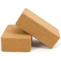 3PCS Yoga Block Cork Sport Home Gym Exercise Wood Yoga Brick Soft High Density Block for Indoor Sport Workout Fitness  Exercise. 