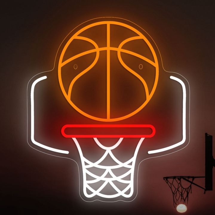 Led Basketball. Sign Basketball Frame LED Neon Light Sign Acrylic Neon Sign USB For Home ...