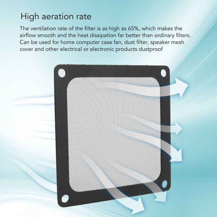 5Pcs%2080x80mm%20PC%20Computer%20Case%20Cooler%20Fan%20Dust%20Filter%20Magnetic%20Frame%20Dustproof%20PC%20Fan%20Dust%20Filter%20Mesh%20Black%20-%20Image%204