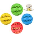 Dog Tooth Cleaning Balls Chewing Food Toys Ball Non-Toxic Soft Rubber Ball for Pet Training. 