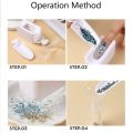 Double Layer Nail Glitter Powder Recycle Box Nail Tool Dust Collector Sequin Rhinestone Container Holder Manicure Storage Case. 