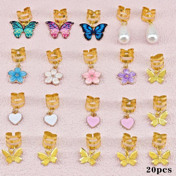 20Pcs%20Butterfly%20Braid%20Clips%20Crystal%20Dreadlock%20Hair%20Accessories%20Colorful%20Butterflies%20Pendant%20Charms%20Pearl%20Shiny%20Hair%20Jewelry%20-%20Image%207