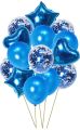 Spangle Star Heart Foil Balloons 14 in 1 Set Decoration Party Supplies For Birthday, Anniversary, Bride To Be, Etc. 
