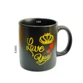 Matt Black Colour Straight 11Oz Ceramic Mug For Coffee And Tea. 