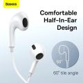 Baseus C17 Wired Earphone Type-C with Mic in-ear Wired Headphones For Xiaomi Samsung  NOTE 10 NOTE 20 S21 S20 Cellphone Headsets.  Basues Type C handsfree   Vivo,Oppo,Redmi, Samsung,Infinix,Spark, Handsfree.  Buffer Type C hansfree iPhone Hansfree. 