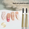1/2/5Pcs French Plaid Nail Art Brush Set Ultra-Fine Liner Flat Brush for Grid Pattern UV Gel French Tip Ombre Salon Home DIY.