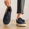 Suede Leather Handmade Loafers Leisure Walk Male Casual Shoes New Design Casual Slip on Flats Versatile Driving Shoes Moccasins. 
