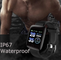 New D116+ Waterproof Smart Sports Watch - Bracelets & Fitness Tracker. 
