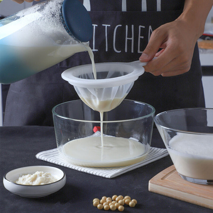 To be best mesh strainer nylon filter coffee powder soy milk juice tea