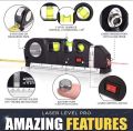 Portable laser level (Multi function laser level) very easy to use and carry  Best Quality professional working product Multi tools laser, measuring tape, scale, level, all in one leveling tool. 