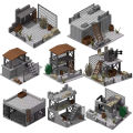 Militarys Scene Defense Watchtowers Command Posts Bases Signal Towers Wire Mesh Stands Building Blocks Bricks Toys For Children. 