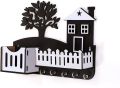 Wooden Keychain Holder - Stylish MDF Key and Mobile Stand, Wall Decor Organizer. 