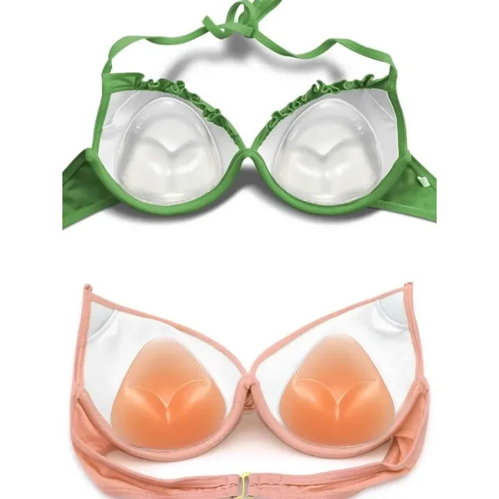 1%20Pair%20Triangle%20Silicone%20Chest%20Patch%20Women's%20Push-up%20Self-adhesive%20Chest%20Pad%20Invisible%20Thickened%20Sponge%20Pad%20Swimwear%20Bikini%20Unde%20-%20Image%202