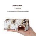 NEW 1Pcs Durable Birch Wood Texture PVC Shelter Reptile Hideaway Cave For Lizards And Amphibians Shedding Relaxing & Play. 