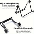 Portable Metal Foldable Adjustable Phone Tablet Stand, Desktop Holder Mount Adjustable Desk Support Flexible Phone Stand.