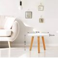 Round Table/ Round Bedside Sofa Side Table/Modern Coffee Table End Table for Living Room Engineered Wood Side Table (Finish Color - White, Pre-assembled). 