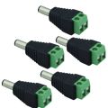 5 Pcs 12V 5.5mm DC Power Male Plug Jack Adapter Connector Plug for CCTV Camera and multipurpose Male jack 5.5x2.1mm. 