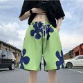 Mai Lang floral shorts are 3 dark green/light green/black. fabric is suitable for water activities, chill, beach or even falls.. 