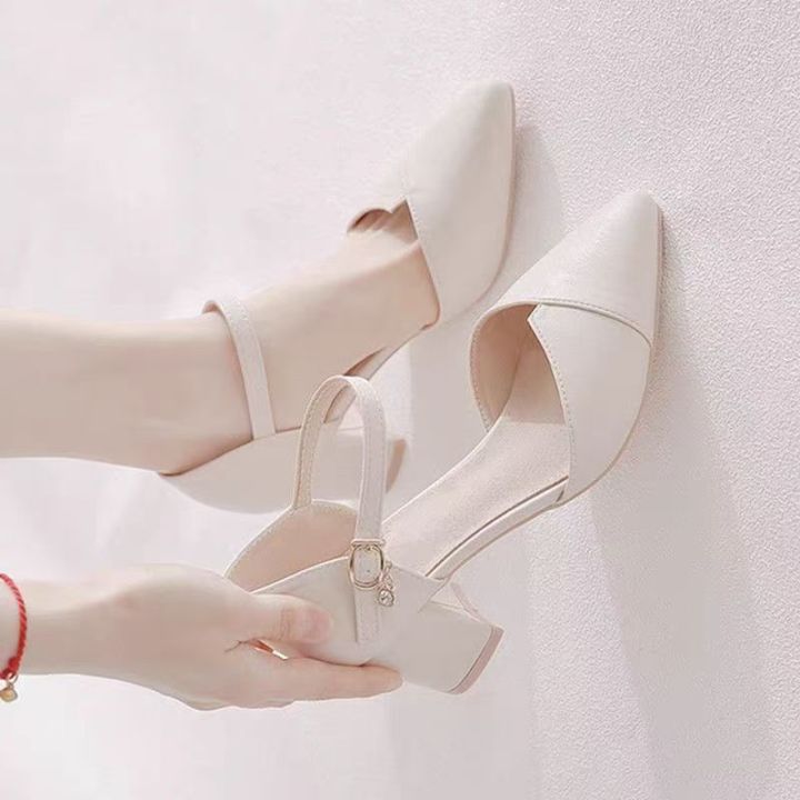 Ladies%20Elegant%20Beige%20Pointed%20Toe%20Thin%20Strap%20Cross%20Buckle%20Mid%20Heel%20Sandals%20Daily%20Office%20Shoes%20-%20Image%206