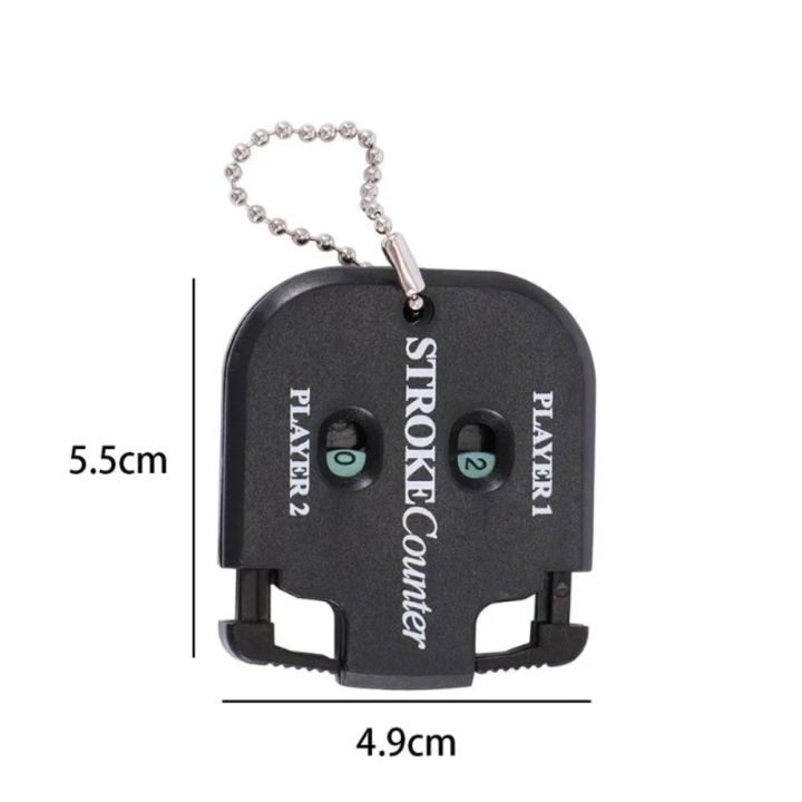 Hand Press Golf Stroke Counter - 5.5×4.9cm Mini Scorer with Keychain Clip, No Battery Training Tool for Practice/Putting