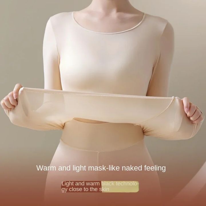 Women's%20Thermal%20Underwear%20Autumn%20Winter%20Bottoming%20Shirt%20Long-sleeved%20T-shirt%20Thin%20Thermal%20Top%20Second%20Women's%20Thermal%20Skin%20L-XL%20-%20Image%202