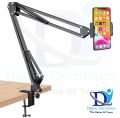 Overhead Mobile Arm Stand Video Stand Mobile Holder Articulating Arm Phone Mount Table Top Scissor Booms Arm Articulating Phone Stand Tablet Phone Holder for Streaming Phone Baking Crafting. 